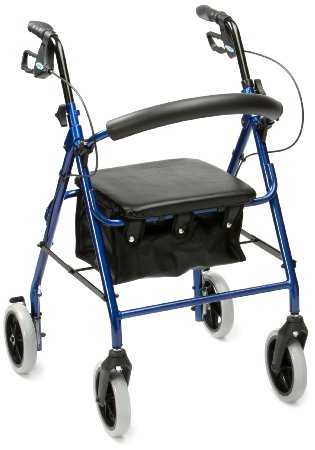 Drive Medical R8BL-23 Lightweight Aluminium Padded Seat Rollator Blue