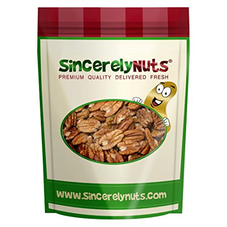 Certified Organic Raw Shelled Pecans- Two Lb. Bag- GMO Free Snack- Rich in Nutrients- Irresistible Taste and Freshness- 100% Kosher Certified