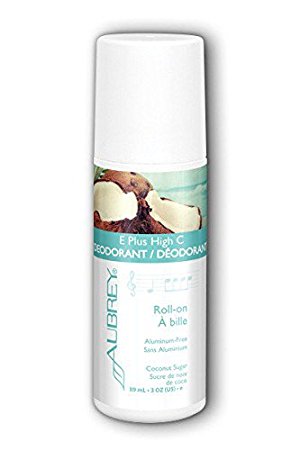 E Plus High C Deodorant Coconut Sugar Scent Aubrey Organics 3 oz Bottle