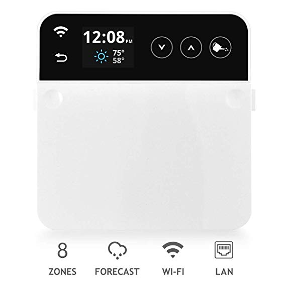 RainMachine Pro-8, Cloud Independent, Touch, 8 Zones Wi-Fi/Ethernet Irrigation Controller, Compatible with Alexa