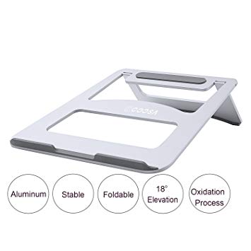 COOSA Magnesium Aluminum Alloy Stand for Samsung MacBook Laptop Computer from Apple Notebook Stable Foldable Portable Radiating Support Stand (Silver)