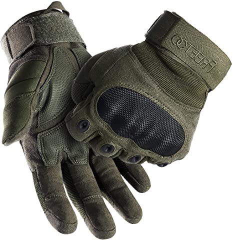 FREETOO Full Finger Knuckle Tactical Gloves Men Combat Gloves Military Gloves for Shooting Airsoft Outdoor Sports Motorcycle Hunting