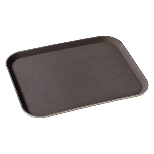 Carlisle TB2015076 Truebasics Non-Slip Waiter's Rectangular Tray, 20" x 15", Toffee Tan