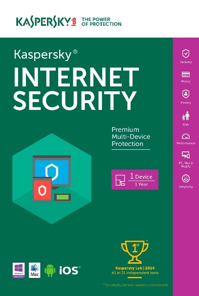 Kaspersky Internet Security 2016 | 1 Device |  1 Year | Download [Online Code]