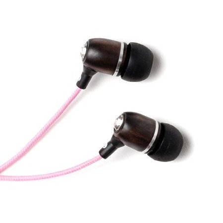 Symphonized NRG BLING Premium Genuine Wood In-ear Noise-isolating Headphones with Mic and Nylon Cable