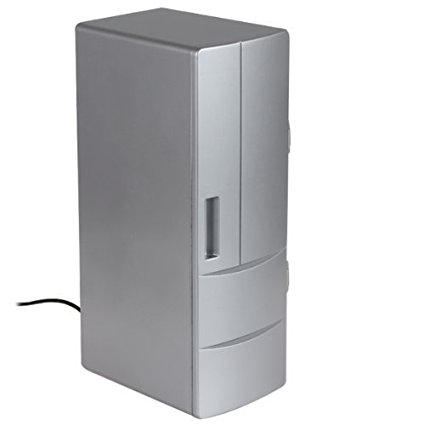 KINGEAR USB Fridge, Portable Beverage Drink Cans Cooler/Warmer Refrigerator for Home, Office, Laptop, PC, Car or Boat