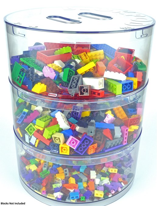 BLOKPOD • Lego Storage and Sorting Bins • Multipurpose Stackable Storage Solution • Transparent Box • 15 YEAR WARRANTY • 3 Tier