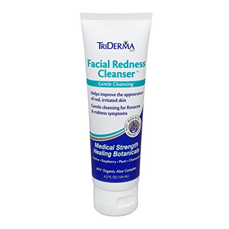 TriDerma Facial Redness Cleanser Helps Reduce Rosacea Flare Ups (4.2 oz)