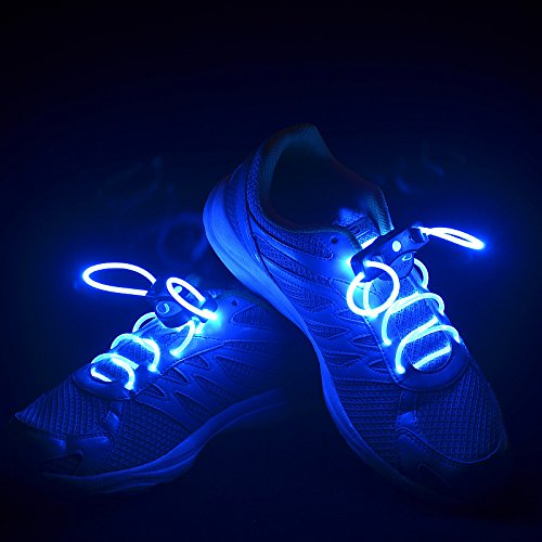 Flammi LED Shoelaces Light Up Shoe Laces with 3 Modes Flash Lighting the Night for Party Hip-hop Dancing - Type A