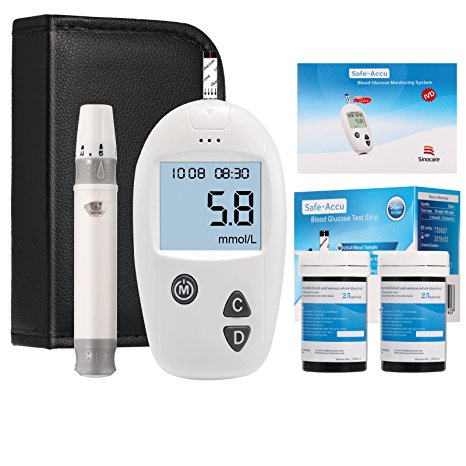 Diabetes test kit Codefree Blood Glucose sugar monitor/monitoring meter test/testing kit pack 50 strips For UK Diabetics -in mmol/L(Eligible for VAT relief in the UK)