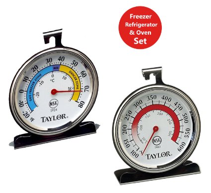 Taylor Precision Products Classic Series Large Dial Thermometer (Freezer/Refrigerator And Oven)