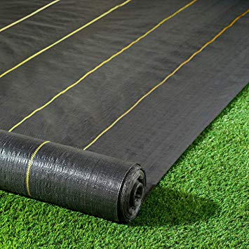 Pro-Tec 125gsm Gold-Line extra heavy duty 1m, 2m, 4m wide Weed control fabric landscape garden ground cover membrane