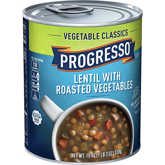 Progresso Soup Vegetable Classics, Lentil with Roasted Vegetables, 19 oz
