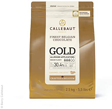 Callebaut Gold 30.4% - Finest Belgian Caramel Chocolate Chips (callets) 2.5kg