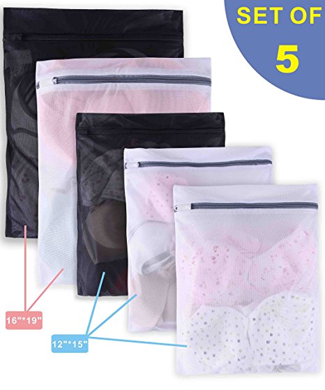 WingsLove Delicates Laundry Wash Mesh Lingerie Bag (Set of 5)