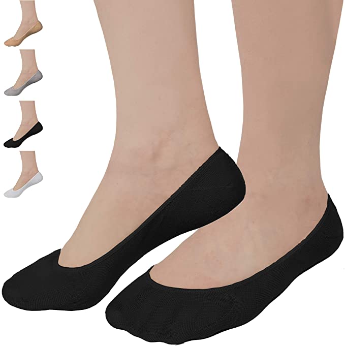 Debra Weitzner 6 Pairs No Show Socks Women Non Slip Liner Invisible Low Cut For Flats