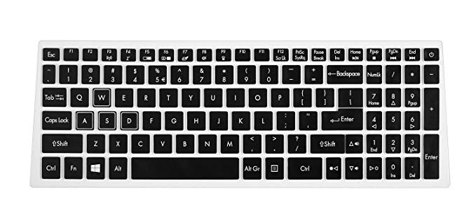 Keyboard Cover for Acer Predator Helios 300 15.6" 17.3" Gaming Laptop G3-571 G3-572 PH315-51 PH317-52 / Acer Nitro 5 AN515 /Acer Aspire VX5-591G VN7-793G(NOT Fit PH315-52 PH517-51 PH517-61),Black