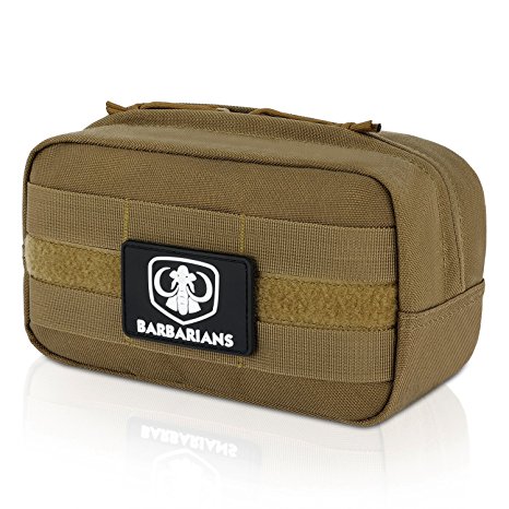 Barbarians Tactical MOLLE Utility Pouch Compact Horizontal, EDC Multi-purpose Admin Pouch Bag