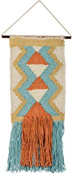 Primitives by Kathy Small Woven Wall Hanging Tapestry – Wayfarer Pattern - Boho Chic Home Decor - Bohemian Ethnic Apartment, Dorm, Living Room, Bedroom, Office Decoration - 6" W x16 L