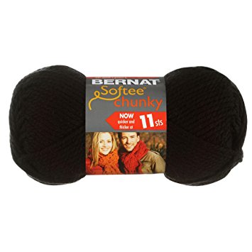 Bernat Softee Chunky Yarn, Black