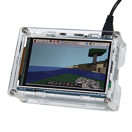 60  Fps 800x480 High Resolution iUniker 3.5 inch HD Raspberry Pi Screen High Speed TFT Display Shield With Case For Raspberry Pi 3 Model B, Pi 2 Model B & Pi Model B