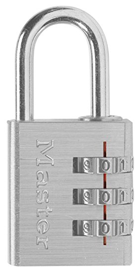 Master Lock 630D Luggage Lock, Brushed Aluminum, 1-3/16-inch Wide