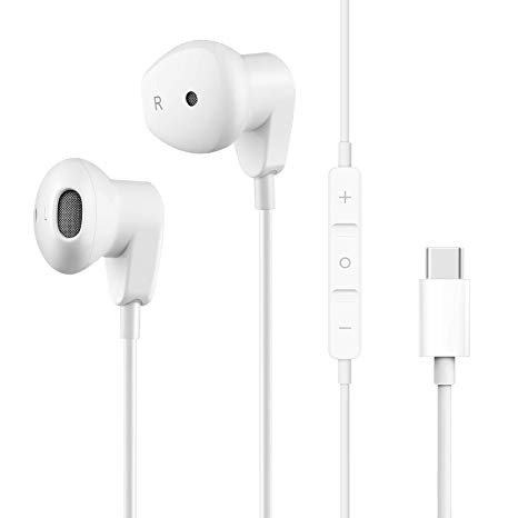 USB Type C Earphones, DOTSOG Wired in-Ear Hi-Fi Digital Earbuds,Stereo Bass Noise Cancelling Headphones Sports Headset,Compatible with Google, Essential, LG, Huawei and More Type c Devices