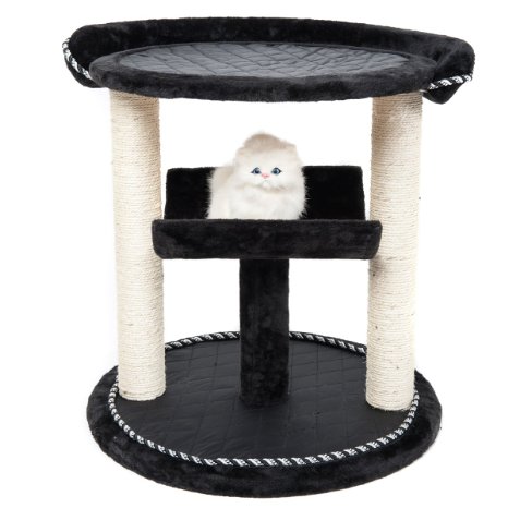 Favorite Cat TreePlush Cat Condo FurnitureSisial Cat Scratching Post with BallsScratcher Toy with Rope for Cats of All Ages Multi-Sized for More Choice