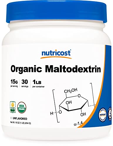 Nutricost Organic Maltodextrin Powder 1lb - Gluten Free, Non-GMO