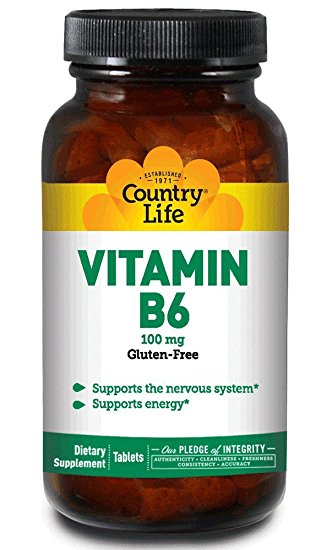 Country Life Vitamin B-6 100 Mg, 100-Count