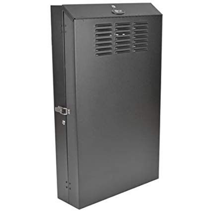 Tripp Lite 4U Vertical Wall Mount Rack Enclosure Cabinet, Low Profile, Server Depth, 36" Deep, Black (SRWF4U36)