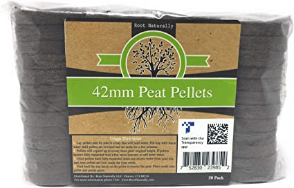 Root Naturally 42mm Peat Pellets - 50 Count