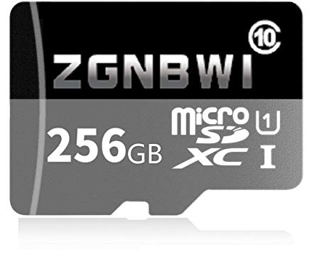 ZGNBWI Micro SD Card 256GB High Speed Class 10 Memory Micro SD SDXC Card with Adapter