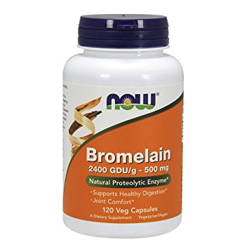 NOW Bromelain 500 mg,120 Veg Capsules