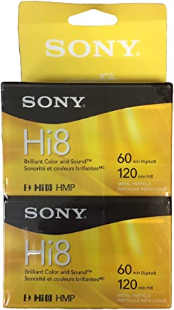 Sony Hi-8 HMPD 120 minute 2-Pack Video Camcorder Cassette Tapes