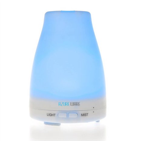 Essential Oil Diffuser for Aromatherapy - 120 ml Premium Portable Aroma Cool Mist Ultrasonic Humidifier with changing Colored LED Lights, Waterless Auto Shut-off and Adjustable Mist mode