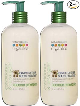 Nature's Baby Organics Shampoo & Body Wash, Coconut Pineapple, 16 oz (2-Pack) Babies, Kids, Adults! Moisturizing, Soft, Gentle, Rich, Hypoallergenic | No Parabens, SLS, Glutens