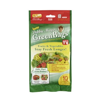 Debbie Meyer GreenBags Freshness-Preserving Food/Flower Storage Bags (Large, 10-Pack)