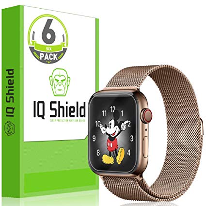 IQShield Apple Watch Series 4 Screen Protector (40mm)[Easy Install](6-Pack), LiQuidSkin Screen Protector for Apple Watch Series 4 (40mm) HD Clear Anti-Bubble Film