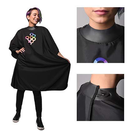 Framar Cutting Cover Haircut Cape - Hair Cutting Cape With Rubberized Neckline, Barber Cape, Salon Cape - Hair Cape for Cosmetology Supplies and Barber Supplies