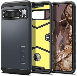 Spigen Tough Armor Designed for Pixel 8 Pro Case (2023), [Extreme Protection Tech] - Metal Slate