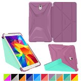 roocase Samsung Galaxy Tab S 84 Case - Origami 3D Radiant Orchid  Mint Candy Slim Shell 84-Inch 84 Smart Cover with Landscape Portrait Typing Stand