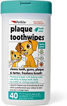 Petkin 40-Count Plaque Toothwipes (1 Pack)