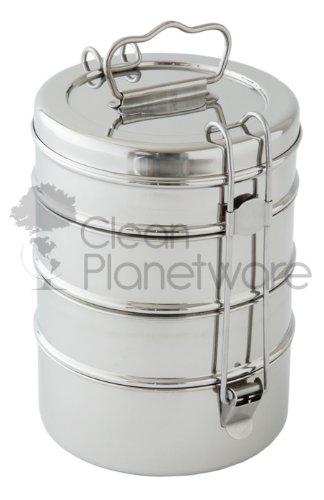 Clean Planetware 4 Layer Stainless Steel Lunch Box