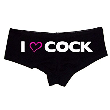 I Love COCK Sexy Women's Cheeky Boyshort Cotton Bikini Bottom Panties