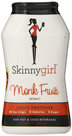 Skinnygirl Monk Fruit Extract (Liquid Sweetener For Hot & Cold Berverages) Pack of 3 - 1.68oz Each Bottle