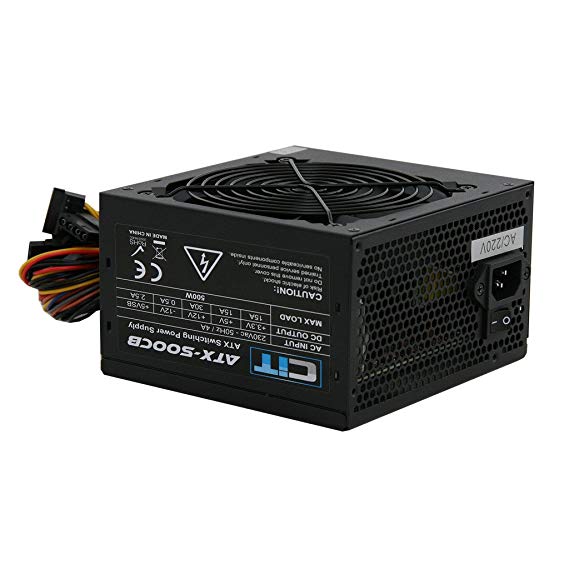 Switching Power Supply Builder PSU 500W ATX with 12cm Silent Fan / for PC Computer / iCHOOSE