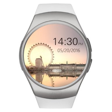Iplexa R6 HD IPS Round Screen IOS Android Smart Watch with SIM card for iPhone Smartphone (white)