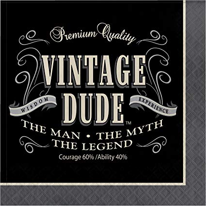 Vintage Dude Napkins, 48 ct