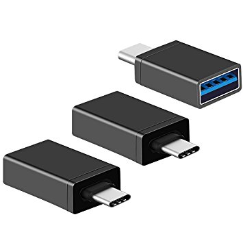 Type C Adapter, Sprtjoy USB-C to USB 3.0 Adapter (3-Pack) for MacBook Pro, Samsung Galaxy S8, Nexus 6P 5X, Google Pixel, LG G5, HTC 10 and More